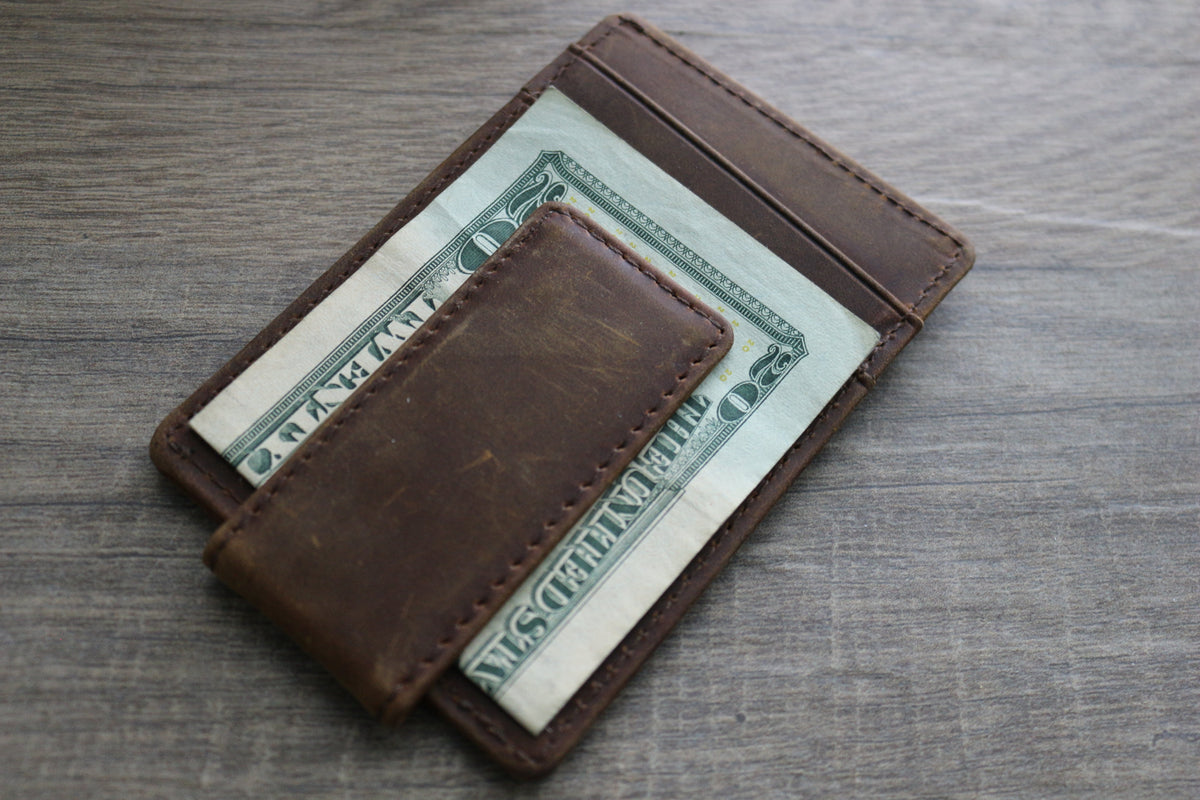 Personalized Money Clip | Grain + Oak Handwriting Front