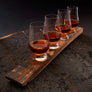 Whiskey Barrel Flight Board + 4 Optional Glencairn Glasses
