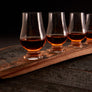 Whiskey Barrel Flight Board + 4 Optional Glencairn Glasses