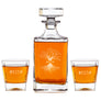 Custom Logo Executive Whiskey Decanter Set