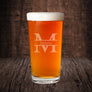 Personalized Amber Beer Growler and Pint Glass Set