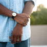 Anderson Walnut | Wood Watch Leather Band Watches Grain and Oak