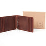 Men's Leather Slim Billfold with Removable Money Clip Wallet Money Clip Grain and Oak