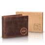 Personalized Leather Billfold for Men Wallet Grain and Oak