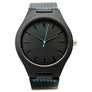 The Christopher Blue | The Wood Watch Leather Band Watches Grain and Oak