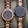 The Ridge Zebrawood + Ebony | Set of 8 Groomsmen Watches Grain and Oak