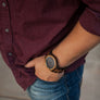 The Ridge Zebrawood + Ebony | Wood Watch Wooden Band Watches Grain and Oak