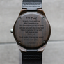 "To My Dad" | The Christopher | Engraved Wooden Watch Custom Design Grain and Oak