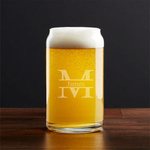 Set of 2 - Personalized 16oz Can Shaped Pint Glasses