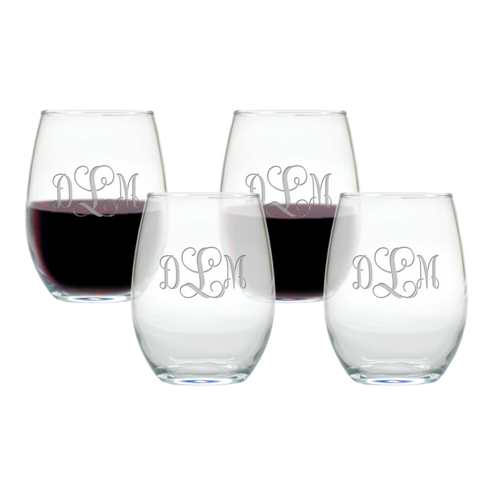 Thnks Stemless Wine Glasses - Set of 4