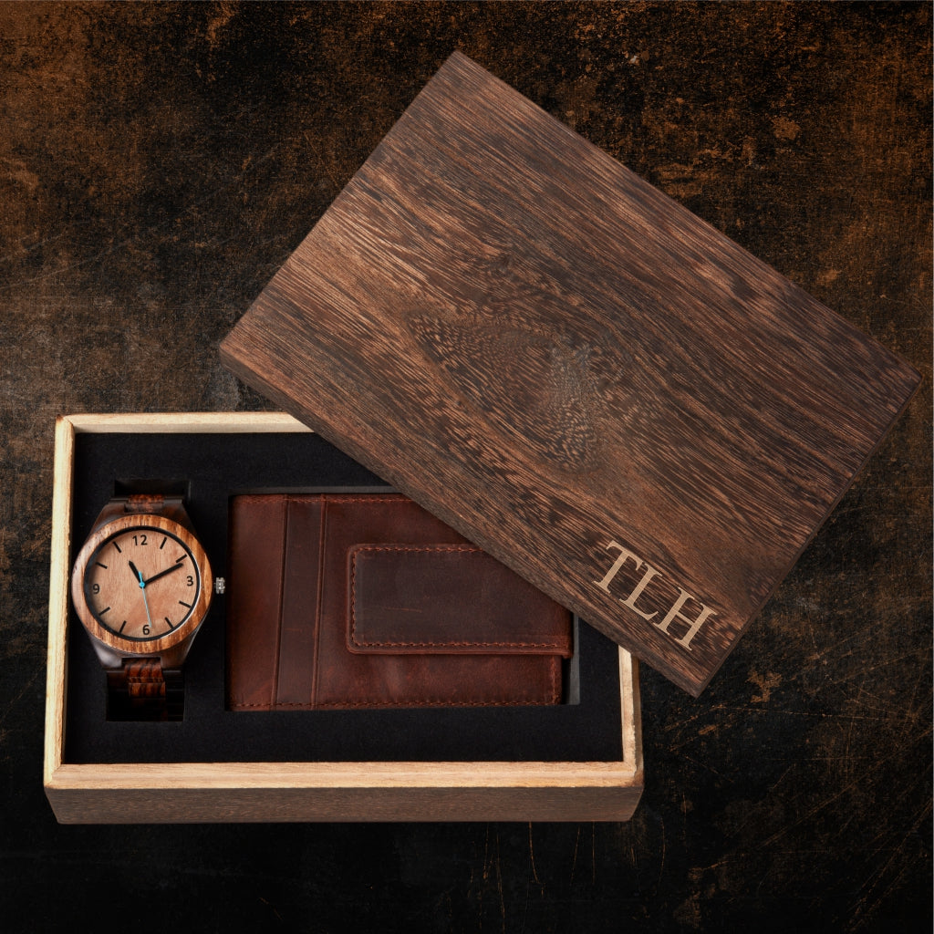 Personalized Gift Box Set - 3 Initials Engraving – Grain+Oak