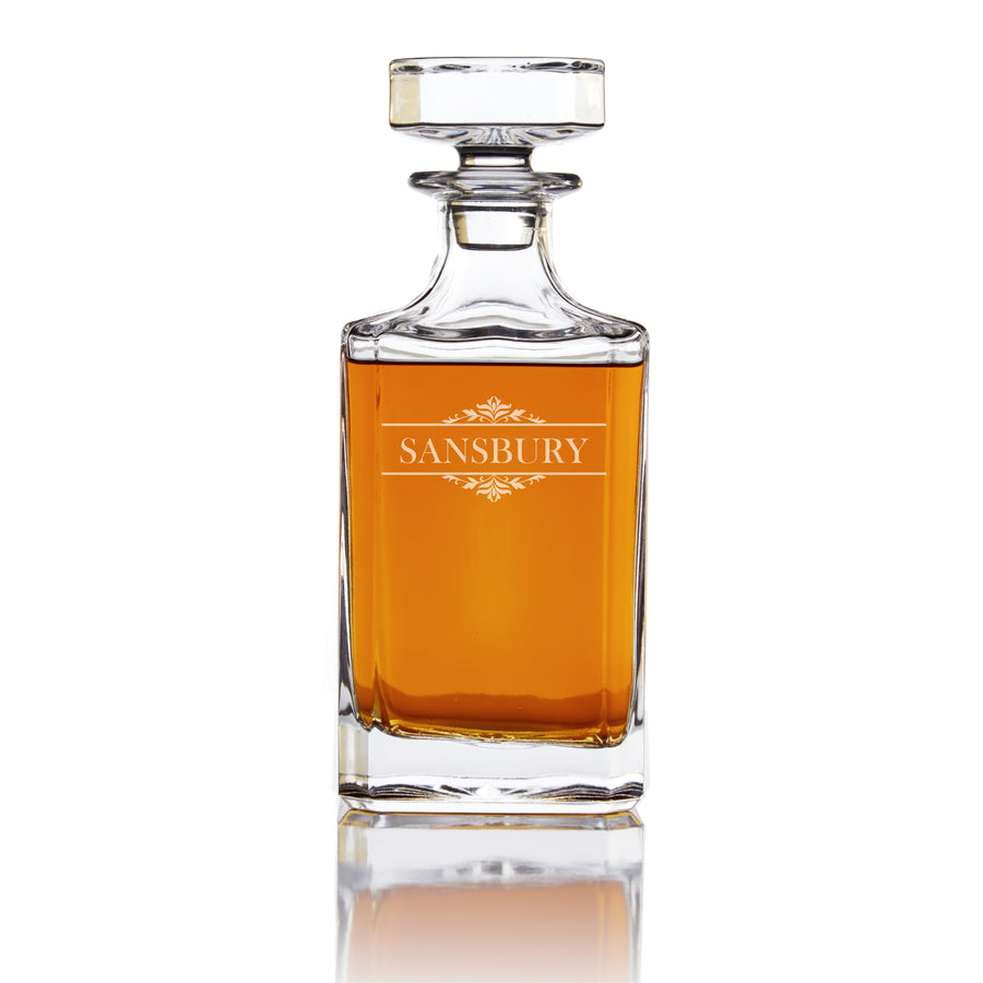 Personalized Whiskey Decanter Set - Ornate
