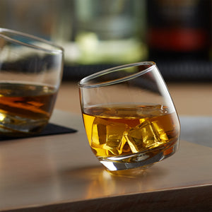 Personalized Tilting Whiskey Glass Tumblers - Set of 2