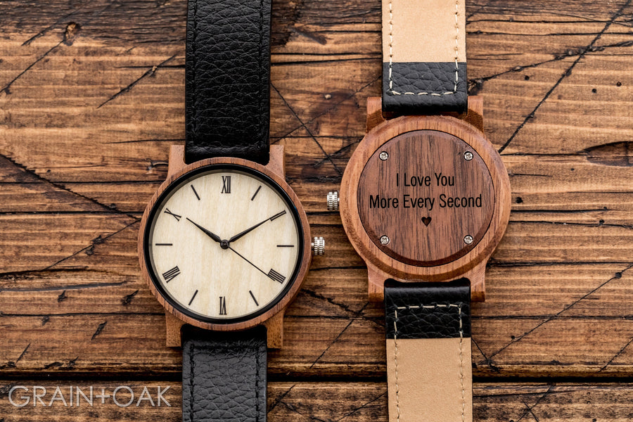 Anderson Walnut | Set of 4 Mens Watches Grain and Oak