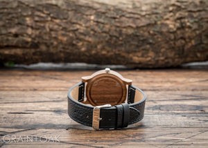 Anderson Walnut | Wood Watch Leather Band Watches Grain and Oak