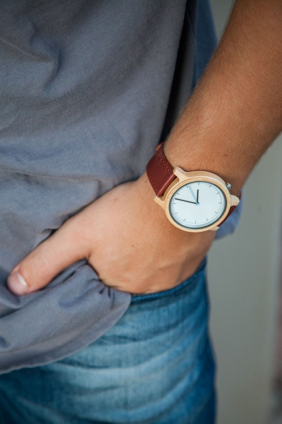 Atlas Maple | Wood Watch Leather Band Watches Grain and Oak
