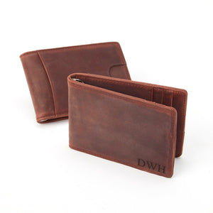 Nappa Leather Slim Bifold Wallet with Money Clip 