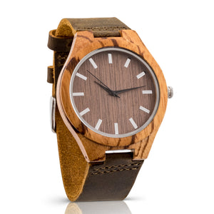 The Burton Zebrawood | Set of 11 Groomsmen Watches Grain and Oak