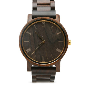 The Cedric Gold | Wood Watch Wooden Band Watches Grain and Oak