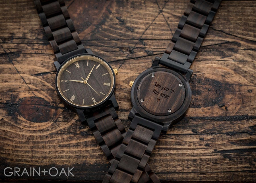 The Cedric Gold Wood Watch