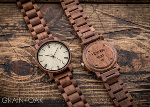 The Cedric Walnut | Set of 8 Groomsmen Watches Grain and Oak