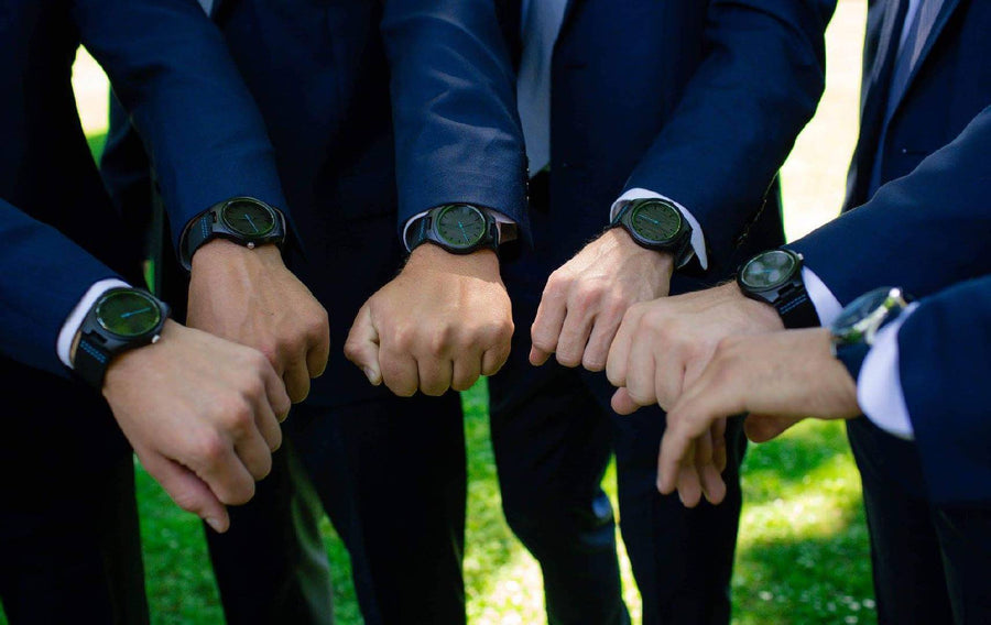 The Christopher Blue | Set of 8 Groomsmen Watches Grain and Oak
