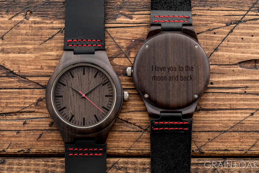 The Christopher Red | Set of 9 Groomsmen Watches Grain and Oak