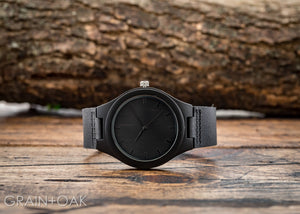 The North Ebony | Wood Watch Leather Band Watches Grain and Oak