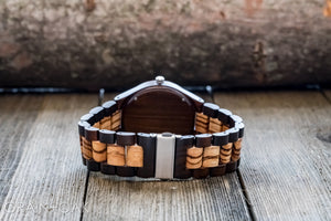 The Olive Blue | Wood Watches Wooden Band Watches Grain and Oak