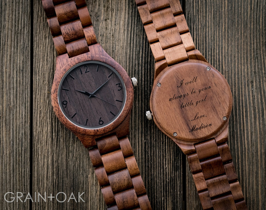 The Oliver Walnut | Set of 11 Groomsmen Watches Grain and Oak