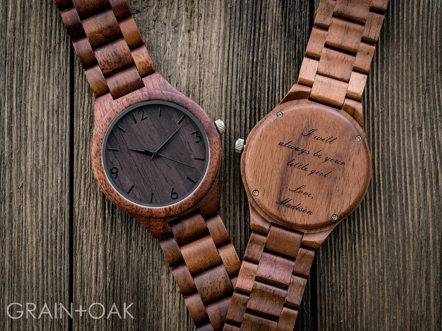The Oliver Walnut | Set of 5 Groomsmen Watches Grain and Oak