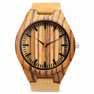 The Thomas Red | Wood Watch Leather Band Watches Grain and Oak