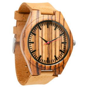 The Thomas Red | Wood Watch Leather Band Watches Grain and Oak
