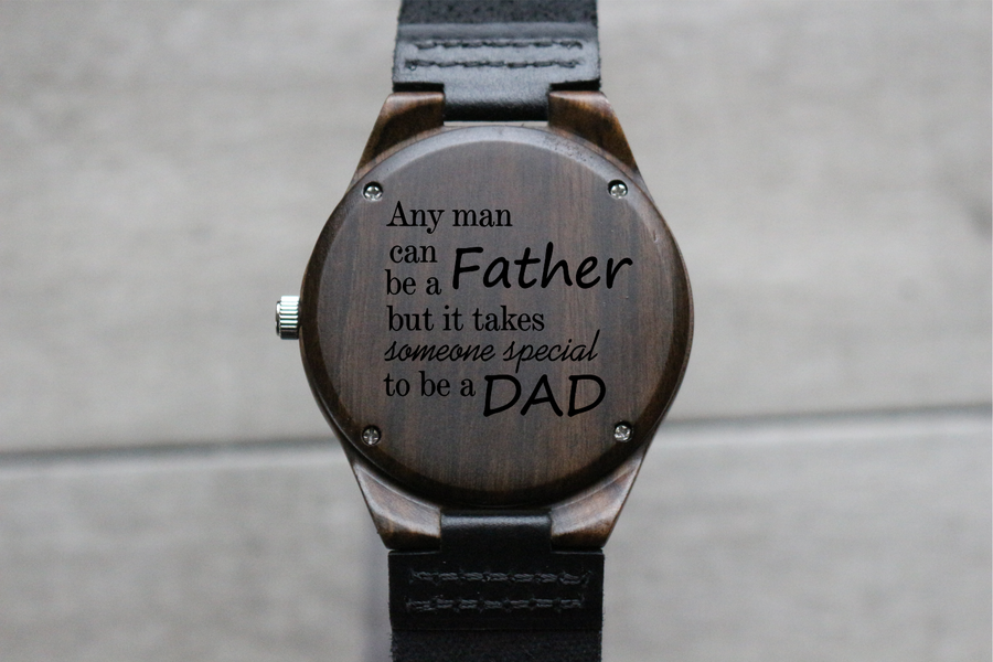 "To Be A Dad" - Wood Watch | The Christopher Custom Design Grain and Oak