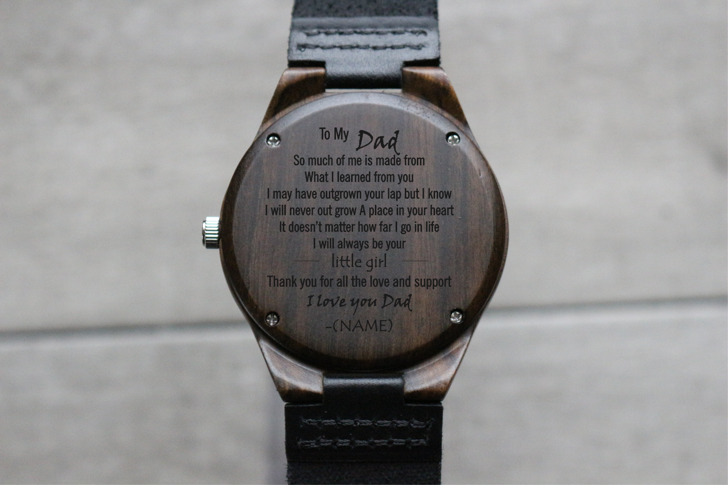 Dad engraved deals watch