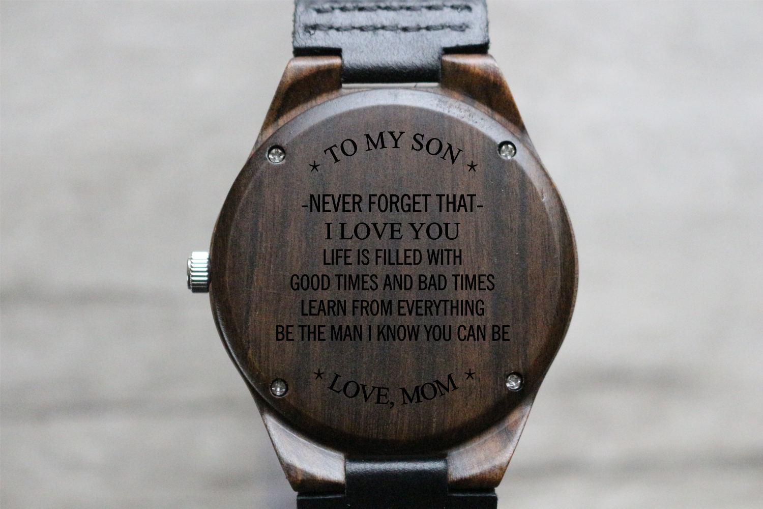 To My Son Wood Watch The Christopher Grain Oak