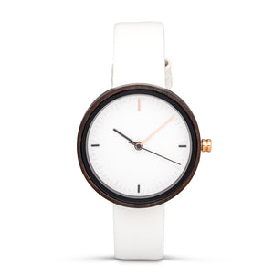 Winslet Frost | Women's Wood Watch Leather Band Watches Grain and Oak