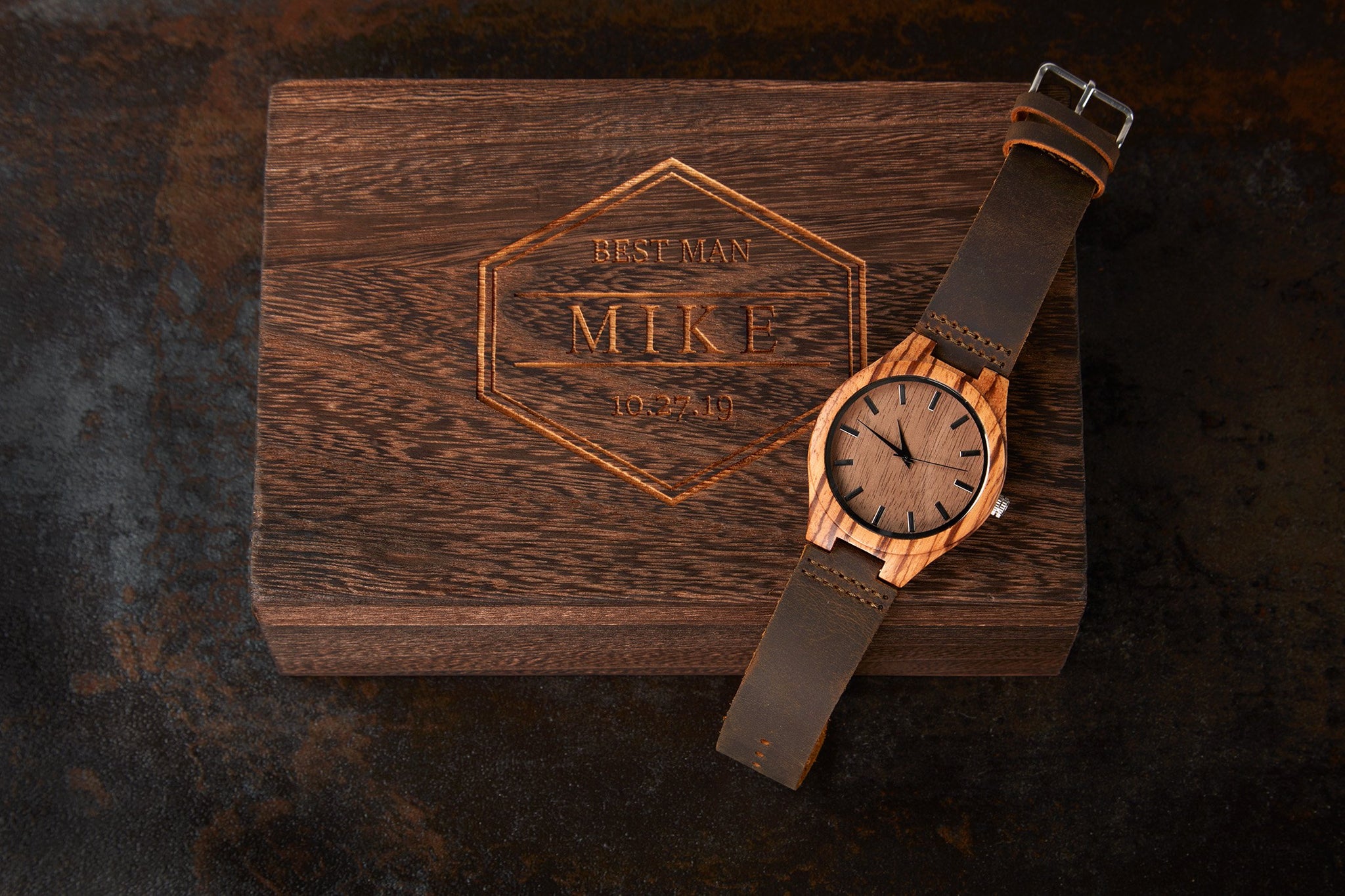 Personalized Gift Box Set - 3 Initials Engraving – Grain+Oak