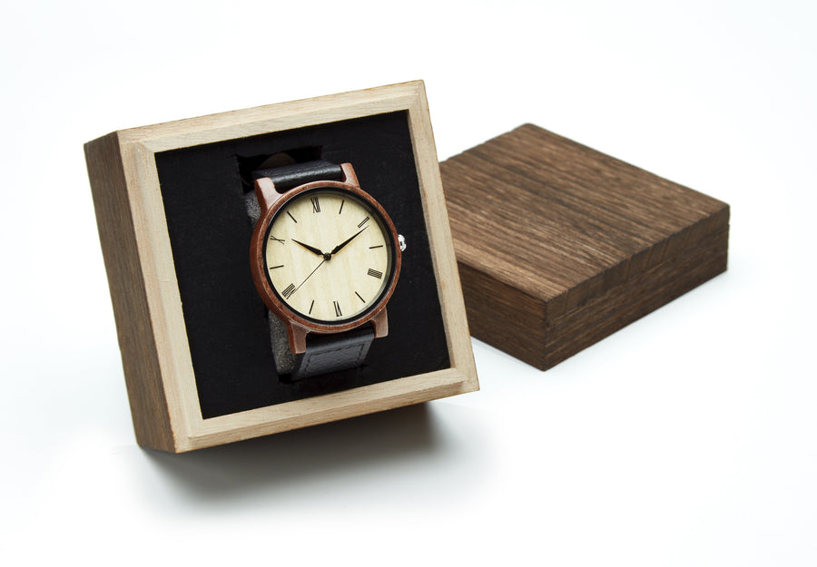 Wooden Watch Gift Box Wood Watch Box Grain and Oak